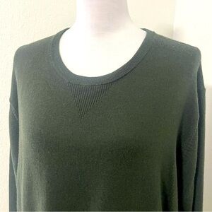 NWT Magaschoni 100% Wool Men’s Crewneck Long Sleeve Sweater Size XL/Tall Olive